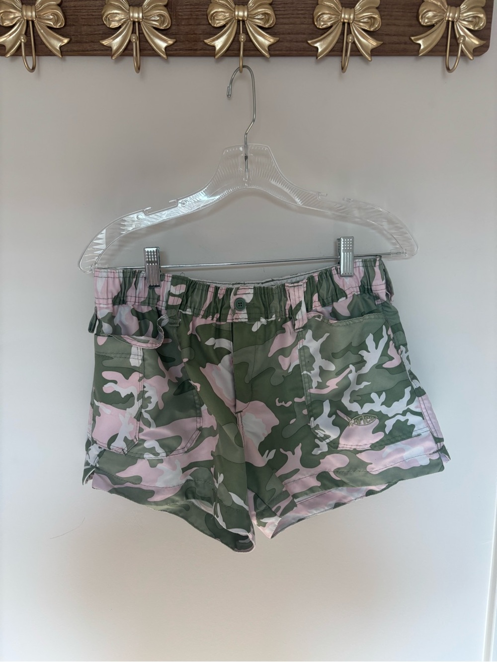 Women’s Pink & Olive Camo Athletic Shorts